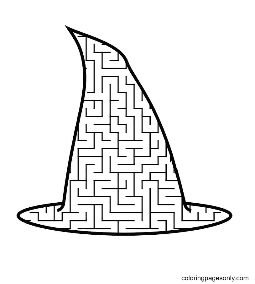 Hexenhut Ausmalbilder 21