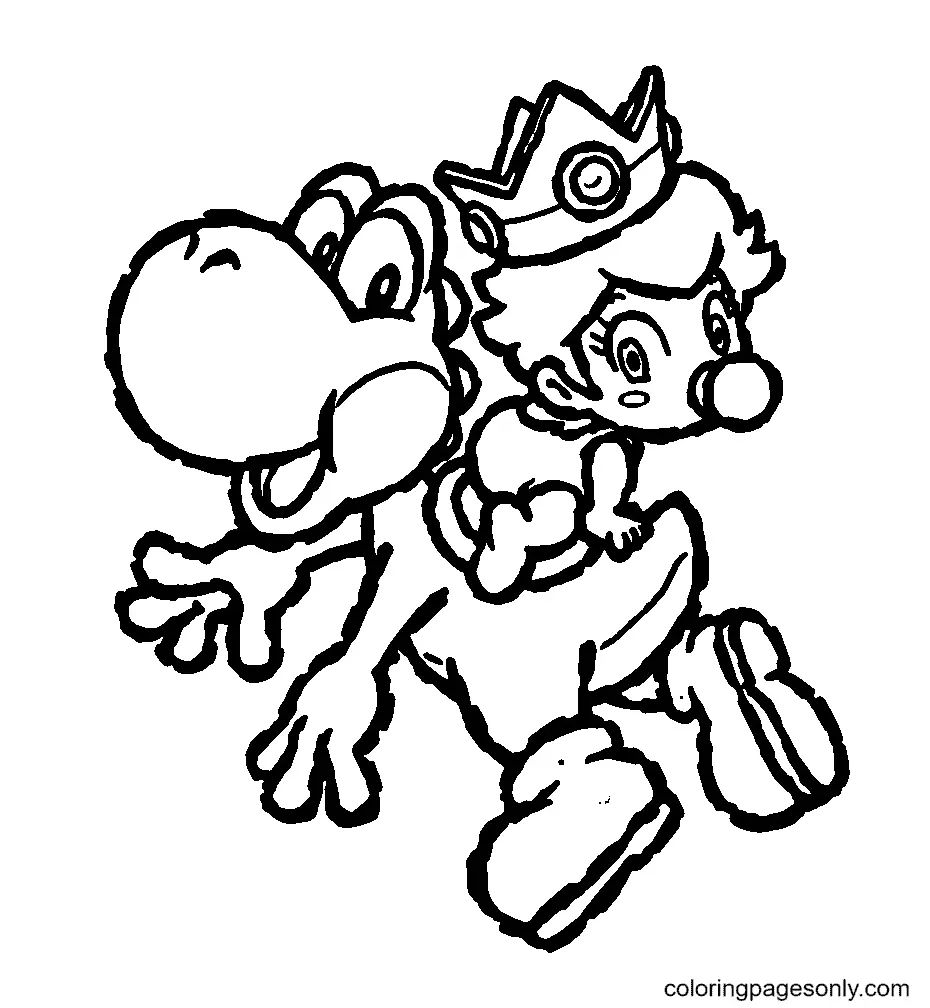 Yoshi Coloring Pages 39